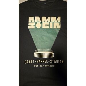 Rammstein Wien 2019 Ernst Happel Stadion Shirt Black Band Fit Tee Size L